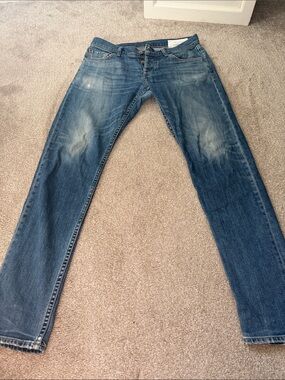 Men's Blue Straight-Leg Jeans